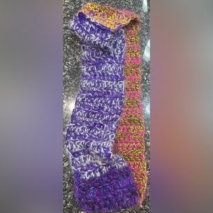 Scarf, handmade, chunky 100% wool & Angora rabbit fur yarn. SUPER warm and soft!